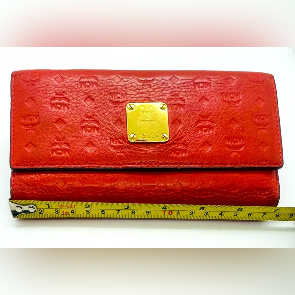 MCM TRIFOLD LEATHER LONG WALLET